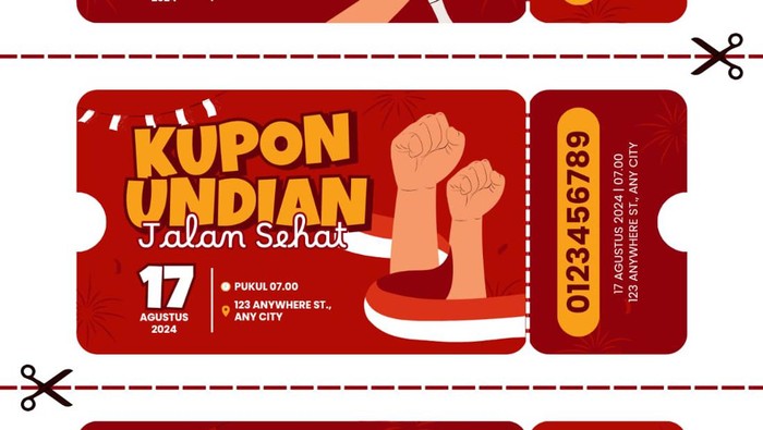 Desain Kupon Jalan Sehat UT RI ke-79.
