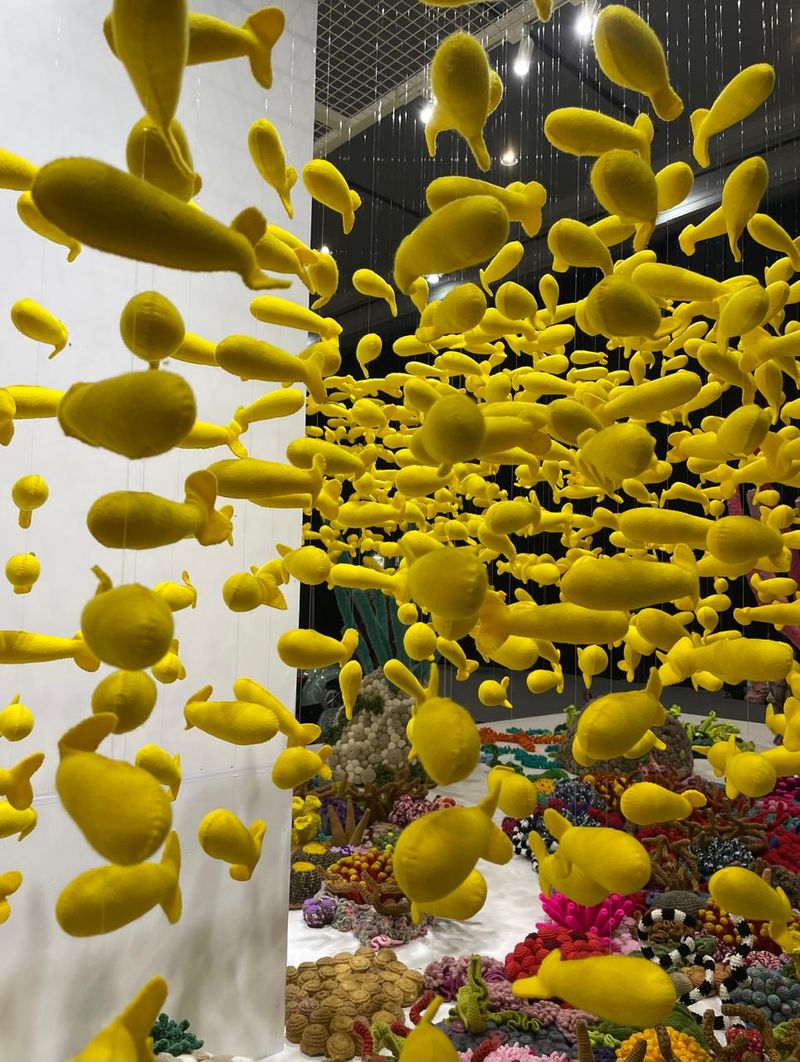 Instalasi Benang Homage to Ocean dari Mulyana yang mejeng di Festival LIKE 2.