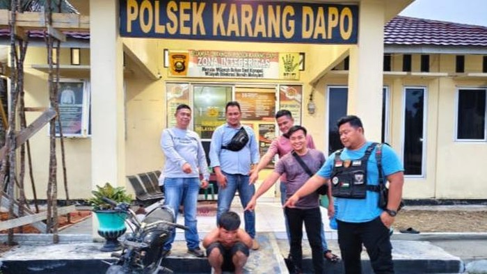 Ivan yang buron selama setahun akibat kasus pencurian diamankan Polsek Karang Dapo