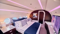 Kabinnya berukuran 23,8 kali 3,3 meter dengan ketinggian dua meter. Terakhir, tentu saja ada juga Master Suite dengan tempat tidur king-size.