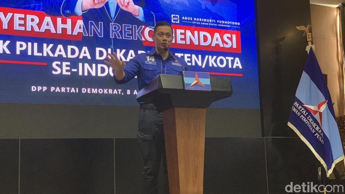 Ketua Umum Partai Demokrat Agus Harimurti Yudhoyono (AHY)  (Taufiq/detikcom).