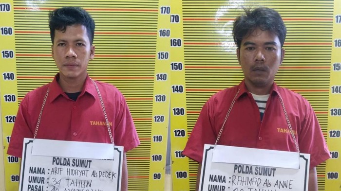 Kolase tampang 2 pelaku perdagangan sisik trenggiling.