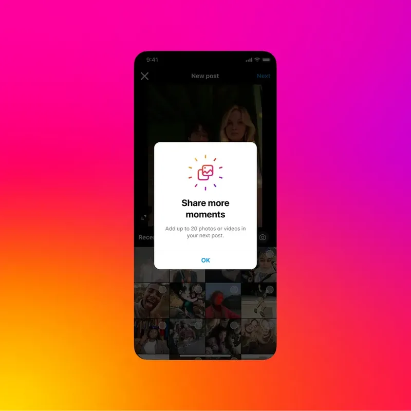 Pengguna Instagram Bisa Posting hingga 20 foto/video