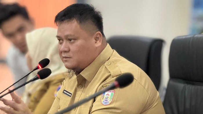 Sekda Banyuasin, Erwin Ibrahim saat rapat bersama BNN Sumsel.