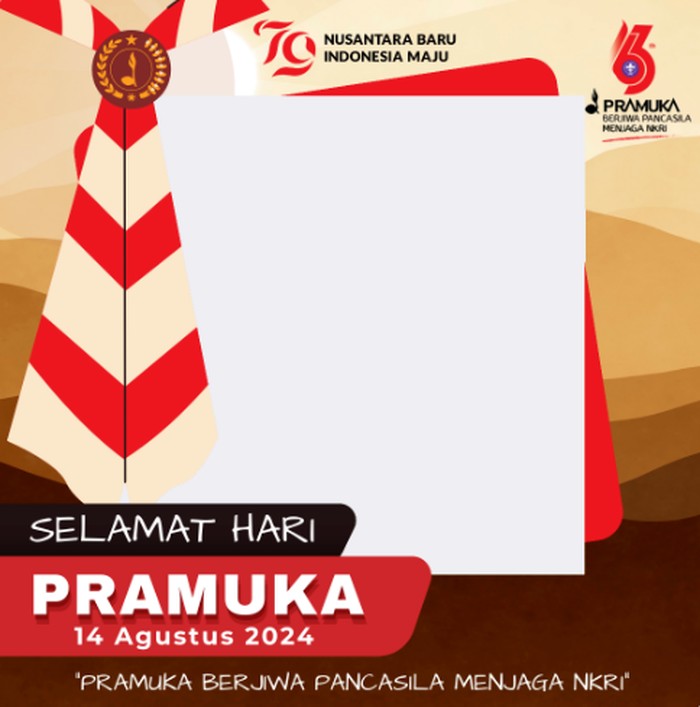 Twibbon Hari Pramuka ke-63 Tahun 2024
