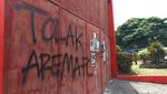 Penampakan Vandalisme Tolak Arema FC di Stadion Soepriadi Kota Blitar