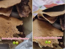 Zonk! Wanita Ini Tak Tahu Crepes yang Dibeli Isinya Tokek