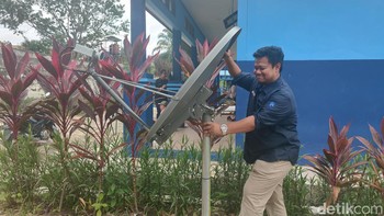 Harris mengingatkan kalau keunggulan Satria-1 adalah high throughput satellite yang memiliki kapasitas 150 Gbps untuk konektivitas internet lebih luas dan cepat. Direncanakan akan ada penambahan hingga menjadi 20.000 lokasi sampai akhir tahun 2024. Foto: Fitraya Ramadhanny/detikINET