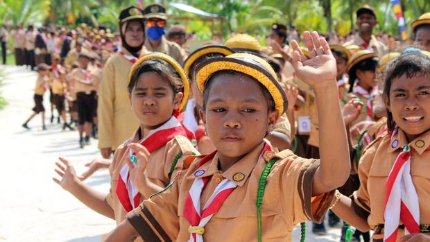 Ilustrasi anak Pramuka