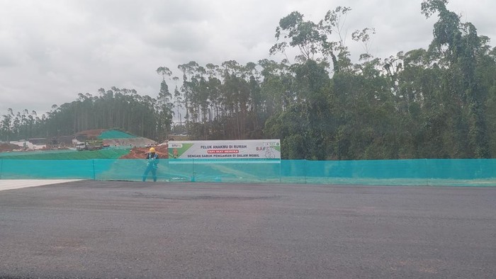 Pekerja bangunan di IKN