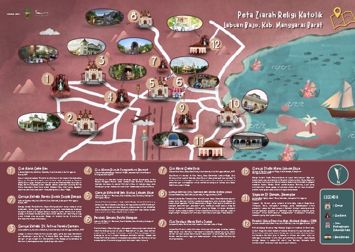 Peta Perjalanan (Travel Pattern) Ziarah Religi Katolik di Labuan Bajo, Manggarai Barat, Nusa Tenggara Timur (NTT).