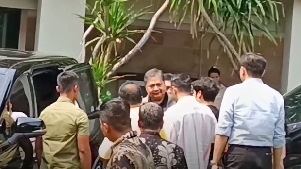 Airlangga Hartarto di rumah dinas Widya Chandra, Jaksel.