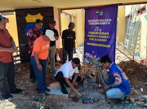 Bupati Fauzi Letakkan Batu Pertama Pembangunan Rumah Sahabat PMII Sumenep