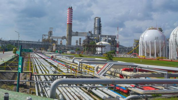 Kilang atau Refinery Development Master Plan (RDMP) Balikpapan, Kalimantan Timur milik PT Kilang Pertamina Internasional (KPI), Minggu (11/8/2024). (Dokumentasi: Kementerian ESDM)