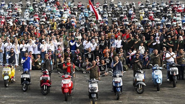 Konvoi Skuter Semarakkan HUT Lanud Halim Perdanakusuma