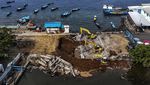 Penampakan dari Udara Pembangunan Jembatan Sultan Djabir Syah Ternate