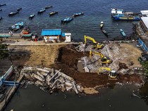 Penampakan dari Udara Pembangunan Jembatan Sultan Djabir Syah Ternate