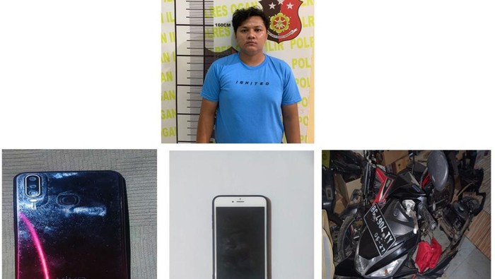 Tampang Riki Eka Putra (25) pelaku pencurian terhadap mahasiswi di OI