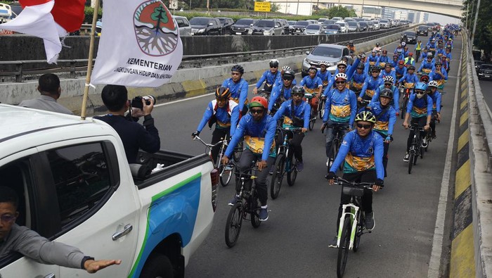 Acara I LIKE Gowes yang diselenggarakan KLHK.