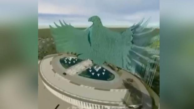 Desain Awal Patung Garuda Istana Negara di IKN