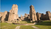 Pemandian Caracalla. Air telah mengalir kembali ke pemandian umum kuno di Roma untuk pertama kalinya dalam 1.500 tahun (Foto: CNN)