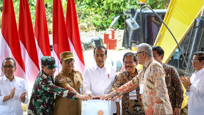 Groundbreaking untuk pembangunan tiga proyek PT Intiland Development Tbk di Kawasan Inti Pusat Pemerintahan (KIPP), Ibu Kota Nusantara (IKN), Kalimantan Timur.