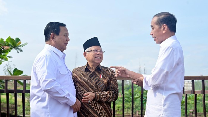Jokowi, Maruf, Prabowo dan Para Menteri di IKN