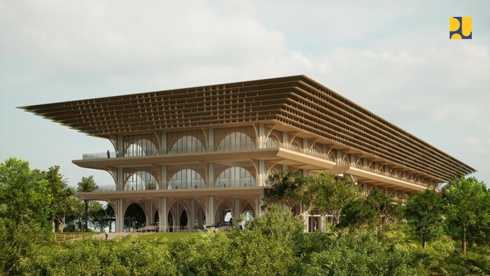 Keren! Ini Desain Istana Wapres di IKN Pembangunan Istana Wakil Presiden (Wapres) di Kawasan Inti Pusat Pemerintahan (KIPP) Ibu Kota Nusantara (IKN), Kalimantan Timur, kini dimulai. Hal ini ditandai dengan prosesi peletakan batu pertama atau groundbreaking yang diresmikan oleh Wakil Presiden Ma'ruf Amin, Senin (12/8/2024).