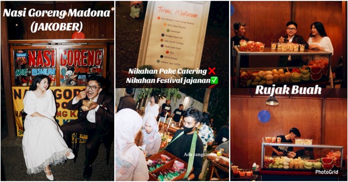 Unik! Pasangan Ini Gelar Pernikahan Berkonsep Festival Makanan