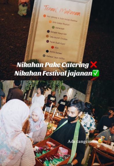 Unik! Pasangan Ini Gelar Pernikahan Berkonsep Festival Makanan