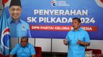 Potret Partai Gelora Serahkan Surat Rekomendasi ke Bakal Cakada