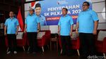 Potret Partai Gelora Serahkan Surat Rekomendasi ke Bakal Cakada