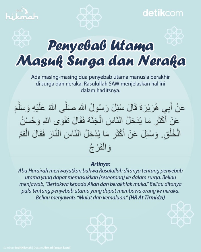 Penyebab Masuk Surga dan Neraka Penyebab Masuk Surga dan Neraka