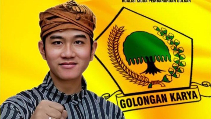 Poster Deklarasi Gibran for Ketum Golkar 2024-2029 beredar viral di grup WA. Foto diunggah Senin (12/8/2024).