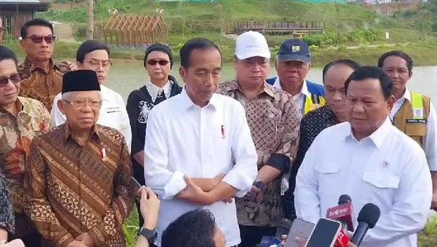 Presiden Jokowi, Warpes Ma'ruf hingga Menhan Prabowo di IKN