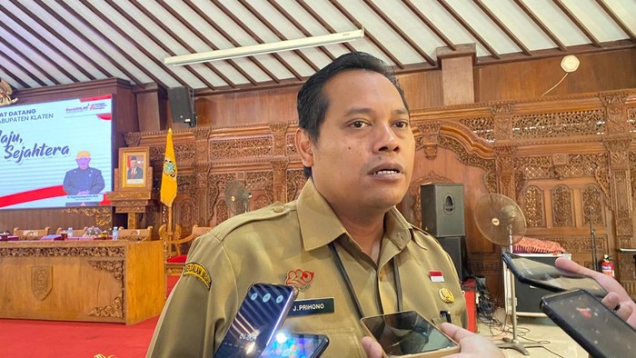 Sekretaris Daerah (Sekda) Klaten Jajang Prihono di Pendapa Setda Klaten