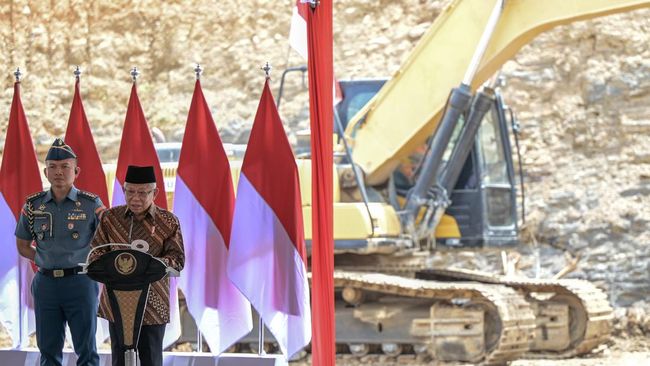 Senyum Ma’ruf Amin Lihat Desain Istana Wapres IKN Saat Groundbreaking
