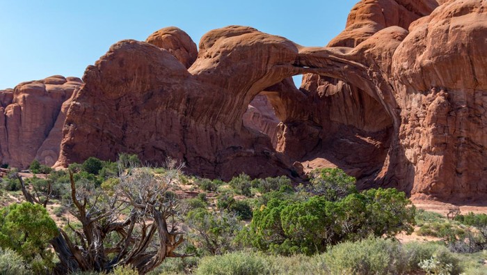 Toilet Bowl, formasi geologi di Arches National Park, Utah, AS, runtuh karena erosi