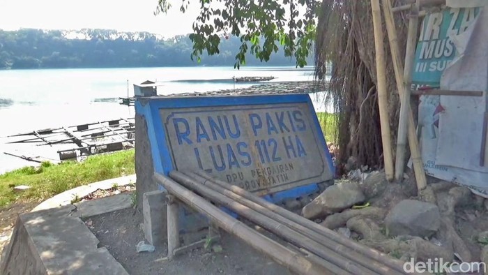Air di Danau Ranu Pakis Lumajang menyusut saat kemarau Air di Danau Ranu Pakis Lumajang menyusut saat kemarau