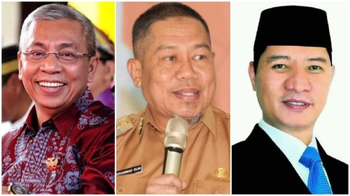 Aji Man, Aji Rum, dan Muhammad Syafrudin, bakal calon Wali Kota Bima 2024. (Kolase. Rafiin/detikBali)