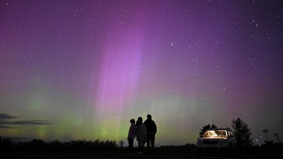 Aurora Borealis Terangi Langit Rusia