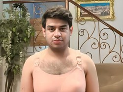 7 Foto Fadil Jaidi Cosplay Jadi Ibu Hamil Pakai Bra & Legging, Kocak Banget!