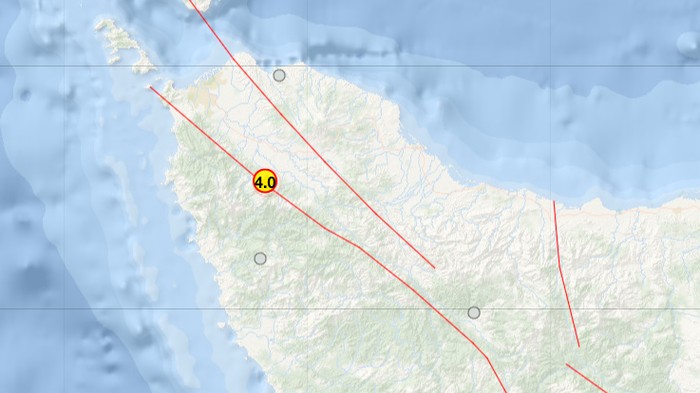 Gempa bumi kembali terjadi Jantho, Aceh Besar, Aceh. Kali ini gempa terjadi dengan magnitudo (M) 4. (dok BMKG)