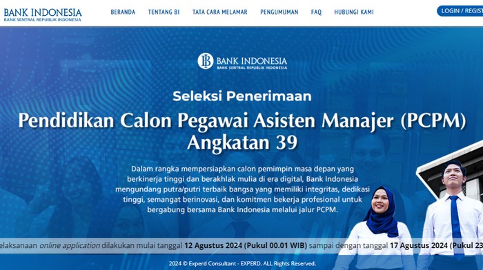 Loker Bank Indonesia Agustus 2024, Seleksi PCPM Angkatan 39.