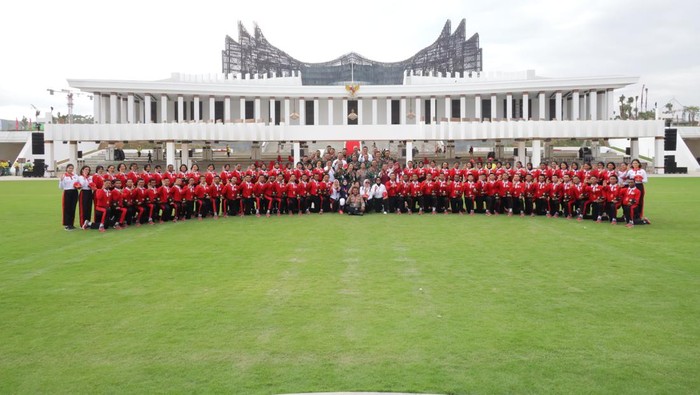 Proses latihan gabungan Paskibraka Nasional 2024 di Istana Garuda IKN. Proses latihan gabungan Paskibraka Nasional 2024 di Istana Garuda IKN.