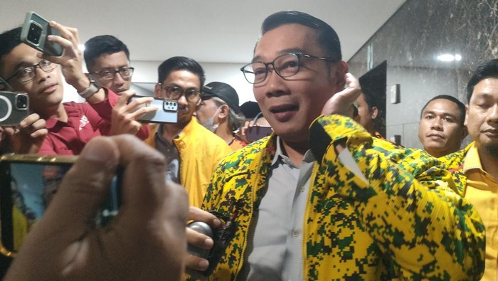 Waketum Partai Golkar, Ridwan Kamil (RK), di kantor DPP Golkar, Slipi, Jakarta Barat, Selasa (13/8/2024).