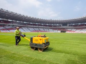 Persiapan Indonesia Vs Australia, PPKGBK Sudah Pasang Rumput