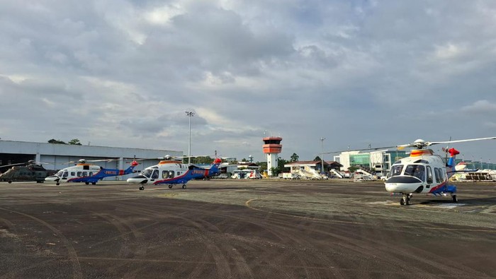 4 Helikopter Polri dikerahkan untuk upacara 17 Agustus di IKN. Dokumen Istimewa