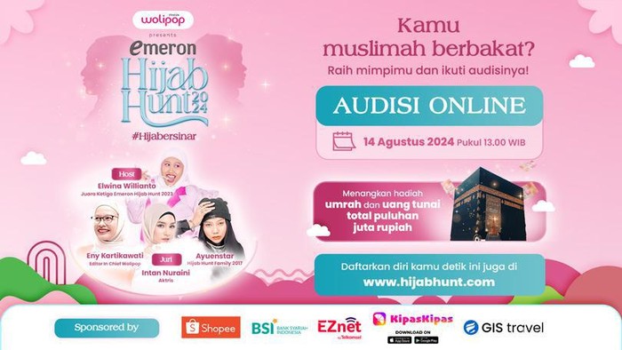 Audisi online Emeron Hijab Hunt 2024.