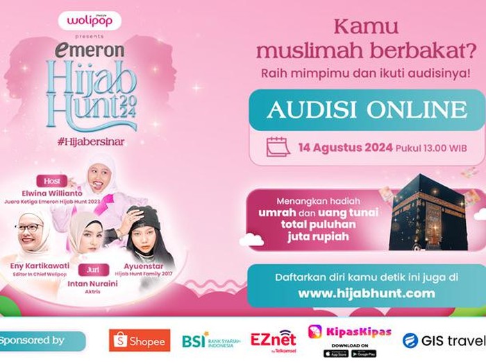Audisi online Emeron Hijab Hunt 2024.